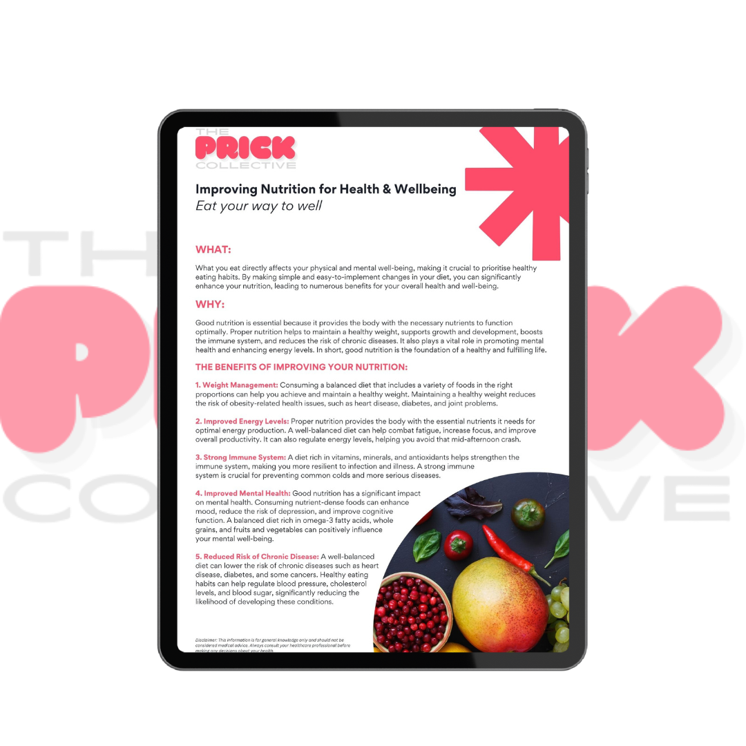 Healthy Eating Quick Reference Guide The Prick Collective